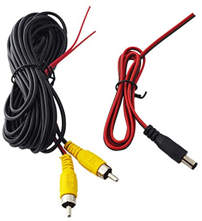 Audio de téléphérique RCA | Câble de caméra de recul de stationnement de Vue arrière de Voiture de 10 | Caméra de recul de stationnement câble d'extension vidéo RCA avec Fil de