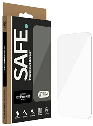 SAFE by Panzerglass™ Displayschutzglas für iPhone 14 Pro - Fingerabdruckresistenter Screen Protector aus tempered Glas mit vollständiger Bildschirmabdeckung - Case Friendly Schutzglas für iPhone
