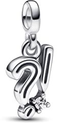 PANDORA ME Express & Exclaim Mini-Dangle aus Sterling-Silber mit Cubic Zirkonia, Ausschließlich Kompatibel ME, Höhe: 10,5mm, 792265C01