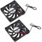 Ventilateur 80Mm 12V,Ventilateur 12V,Ventilateur Pc 12V 2 Fils 8X8,Ventilateur 80Mm 15Mm 12V Performant,12V Fan/80X80Mm,Ventilateur Pc 80Mm,Ventilateur De Refroidissement 3D,21.46Cfm 2Pcs,Pièce D'Asse