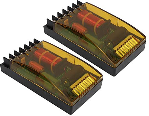 1 Pair Car Audio Crossover, 2 Way Car Audio Crossover Universal 120W Overcurrent Audio Frequency Divider 12V