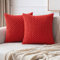 MIULEE Kordsamt Kissenbezug Kissenbezüge Dekorative Kissenhülle Moderne Sofakissen Kissen Dekokissen Couchkissen Zierkissen Weicher für Sofa Wohnzimmer Schlafzimmer 2er Set 40x40 cm Rot