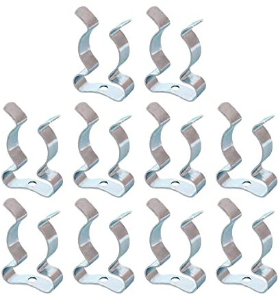 10 Stück Federstahlklammern Federklammern Geräte Klemmen Ø 25mm Federklemmen aus Federstahl Offen Werkzeugclips aus Schwerem Manganstahl Werkzeugklammern Federstahlklammer, Verzinkt, Offen