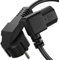 conecto Câble d'alimentation 3 Broches - 2 m - Fiche Secteur Schuko vers Prise C13 Femelle - Angle de 90° - pour Moniteur, imprimante PC, Noir
