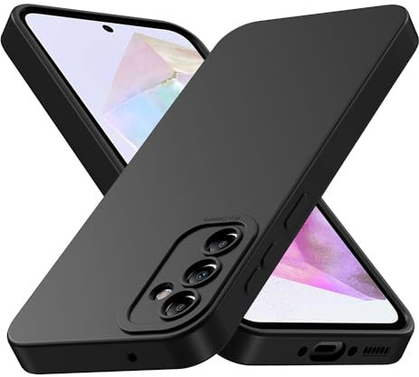 Tenphone Coque pour Samsung Galaxy A35 5g, Coque Samsung A35, Housse Etui de Protection en Silicone Souple,Cover Antichoc avec Protege de Camera,Compatible avec TPU (Noir, Samsung A35)