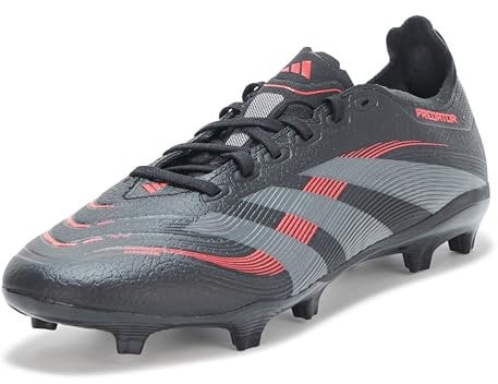 adidas Unisex League Firm Multi Ground Sneaker, Black/Grey/Lucid Red, 12 Women/11 Men