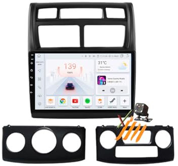 YLOXFW Autoradio Stereo Android 13.0 Navi für KIA Sportage 2006-2013 Sat GPS Navigation 9 Zoll Cartablet DVD Multimedia Player FM BT Receiver mit Carplay 4G 5G WiFi DSP SWC,Y100s