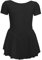 BALAYSIER Ballettkleidung Mädchen Ballettkleid Kurzarm Balletttrikot Baumwolle Tanzkleid Tanzbody Mit Chiffon Rock Tütü(Schwarz, 120)