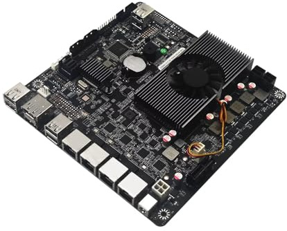 PeeliCeeli NAS Motherboard Mini ITX Mainboard 17x17CM, Quad-Core N100, DDR5 SODIMM Dual M.2 NVMe Slot, 4 x i226V 2.5GbE Network Port, 2 x SATA3.0 6Gbps, Barebone NO RAM NO SSD