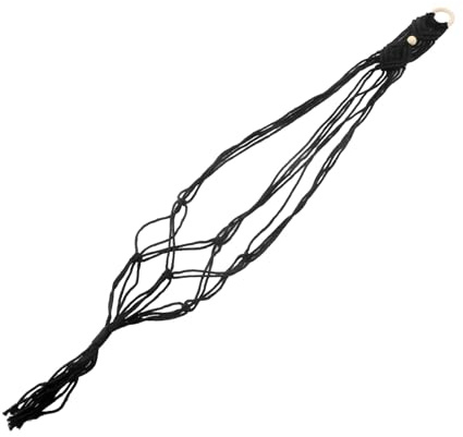 Colgador de Pared para Ukelele de Macramé Beige, Algodón Lino | Tejido a Mano, para Instrumento Musical, Uso en Casa y Decoración Mural