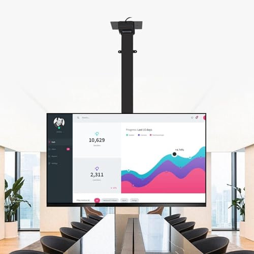IATUPKE Supporto da Parete per Monitor TV, Supporto da Parete per TV, Supporto da Pavimento per TV - Supporto da soffitto per TV, Sollevamento TV a Discesa con Rotazione Manuale a 360°, co