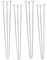 4 Stück Haarnadelbeine Industrial Look Baustahloptik weiß 710 mm 3 Streben Hairpin Legs Tischbeine für Esstische und Barhocker Stützfuß von SO-TECH®