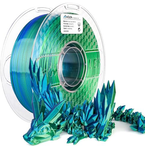 AMOLEN PLA 3D Drucker Filament, Multicolor Filament 1.75mm, Sauber Gewickeltes Filament, Kompatibel Mit 3D FDM Druckern, Maßgenauigkeit +/- 0.02 mm, 1KG Spule(2.2Pfund)