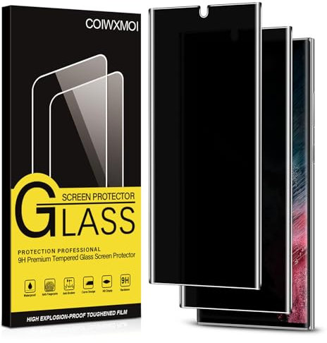 Coiwxmoi Verre Trempé pour Samsung Galaxy S21 Ultra 5G Anti Espion Vitre Protection Ecran Anti-Espion Film Protecteur Écran Dureté 9H Anti-Rayures Haute définition Sans Bulles Anti-Spy Confidentialité