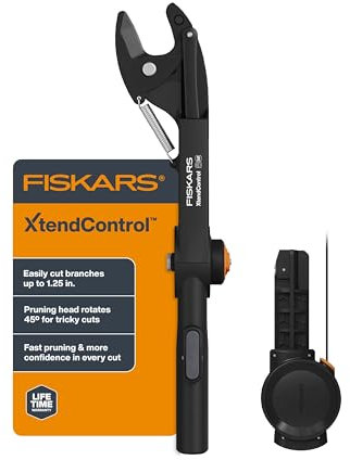 Fiskars XtendControl Rotating Tree Pruner Head with Automatic Cord Reel with 45 Degree Rotation, Compatible with All XtendControl Extension Poles (Pole Not Included)