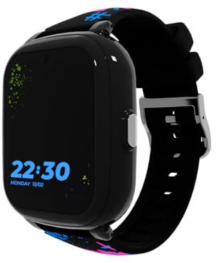 SaveFamily Iconic Plus 2 – Smartwatch per Bambini con GPS, Videochiamata, IA, Pulsante SOS, Modalità College, WhatsApp, Spotify, Misuratore di Temperatura, Cinturini Intercambiabili – Modalità Street