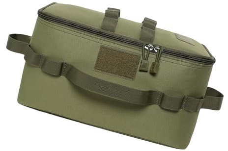 Organiseur de vaisselle de camping - Sac de rangement portable pour ustensiles de cuisine - Grand sac de transport pour pique-nique, a