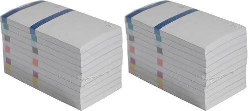 Exacompta - Réf. 96399E - Paquet de 10 blocs vendeurs 100 feuillets numérotés de 1 à 100-2 coupons 1 détachable - Pour kermesse, loterie, tombola - Format 6,6 x 13,5 cm - bande couleur - Assorties