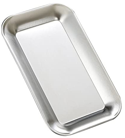 Yinhing Edelstahl -Backblech, Edelstahl -Backware Edelstahlschale mit Gutem Tragquadrat aus Brotschale für Partys, Geburtstage, Feierlichkeiten, Bankette (S)