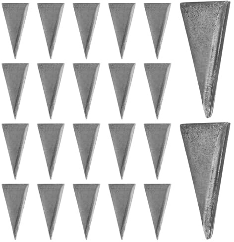Toddmomy 20 pièces Coin Acier pour Fixation Manche Outil de Réparation avec Clous de Renforcement Wedges pour Poignée de Marteau Lot de Grands Coins