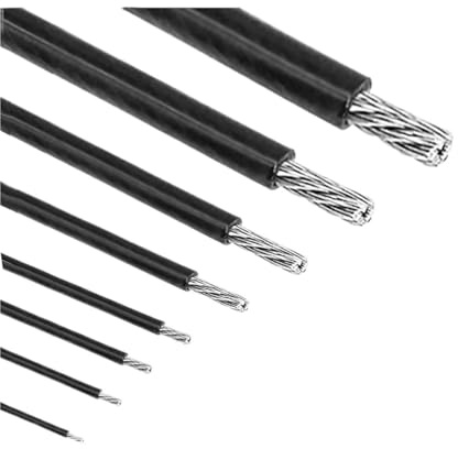 Cavo in acciaio inossidabile rivestito in PVC nero da 2,0/3,0/4,0/5,0/6,0 mm, 5, m/10, m/50, m/100, m con buona resistenza alla corrosione(5M,5mm)
