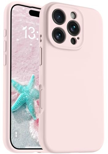 OTOFLY Magnetic for iPhone 16 Pro Max Case,Compatible with Magsafe,Classic Liquid Silicone Mobile Phone Case,Integrated Camera Control Button,Anti-Scratch Microfiber Lining,Chalk Pink