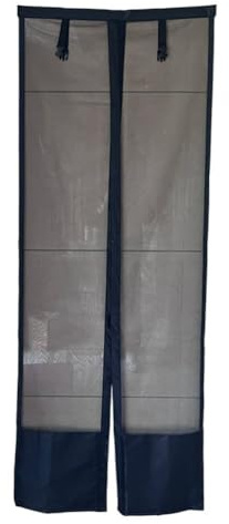 Vilgftyiet Cortinas enrollables para puerta de autocaravana, furgoneta, con mosquitera y malla transpirable para protección solar, color negro, 70 cm x 200 cm