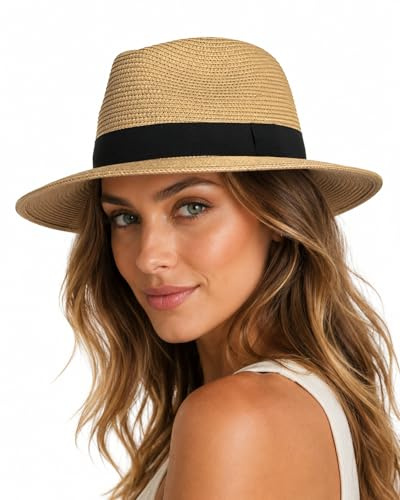 Zylioo XL/XXL Sonnenhut Strohhut Großen Kopf Hut Herren Damen Panamahut | Sommerhut Sonnenshutz UV Schutz Strandhut für Urlaub Alltag Reisen Garten