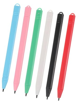 UTHCLO Lot de 6 Stylets Universels pour Tablette LCD Couleur Mixte Stylet pour Tablette Graphique pour Écrans Tactiles Stylo D’écriture Précis pour Dessin et Prise de Plusieurs Styles