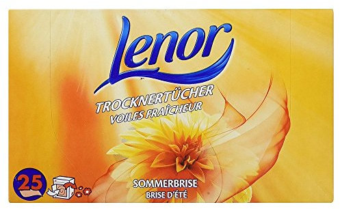 Lenor Sèche-linge, lingettes, lot de 5 (5 x 25 pièces)