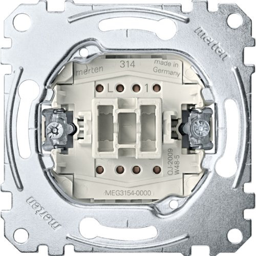 Merten MEG3154-0000 Taster-Eins. mit separatem Meldekontakt, Schließer 1-polig, 10 A, AC 250 V, StK