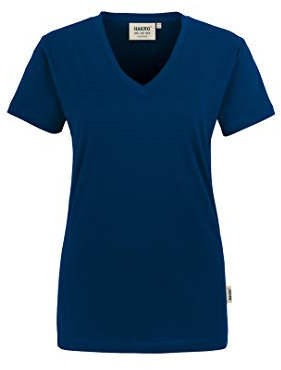 HAKRO Damen V-Shirt „Classic“ - 126 - marine - Größe: XXL