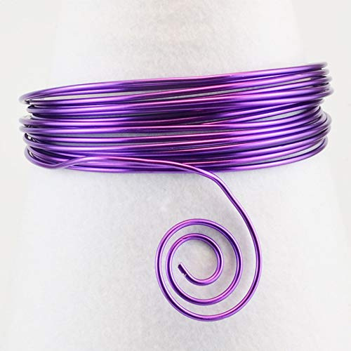 Vaessen Creative Fil Aluminium 10 m x 4 mm - Fil Métallique Lilac (Violet) - Fil de Fer Souple pour Loisirs Créatifs, Perlage et Fabrication de Bijoux
