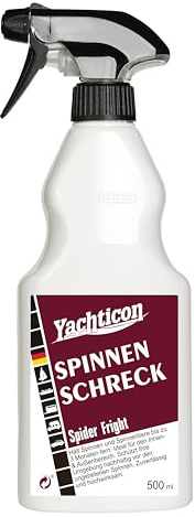 Yachticon Spinnen Schreck 500 ml – Spinnenspray & Insektenspray – Natürliches Ungeziefer Spray mit Geraniol & Pyrethrum gegen Spinnen & Insekten – Für Terrasse, Boot, Wohnmobil, Haus & Garten