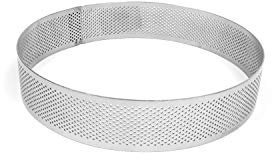Pavoni Perforé en acier inoxydable Cercle à Tarte 3,5 centimètres de haut (1 de chaque), Acier inoxydable, Inoxysable, Diamètre 19 cm