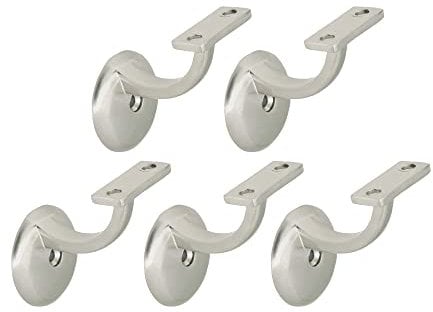 Design House 182030 Jumbo Handrail Bracket, 5-Pack, Satin Nickel