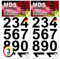 MDS Brand 3cm Zahlen Aufkleber Schwarz | Selbstklebende Klebezahlen | Vinyl Klebeziffer zum Aufkleben für Briefkasten, Büro Ordner, Hausnummer für Außen & Innen Peel (3cm, Schwarz)