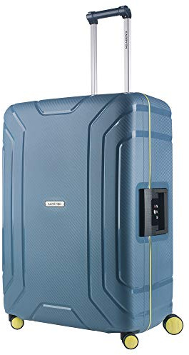 CarryOn Steward – Valigia rigida senza zip (senza cerniera) 65 cm 70 litri, trolley da viaggio con serratura TSA (Blu, Medio)