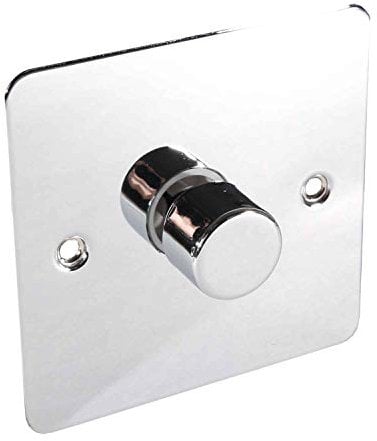 Lowenergie LED Dimmer Switch Light Switch for Dimmable Low Load Lighting Faceplate 3W to 250W 240V (Single, Polished Chrome)