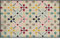 Salonloewe Riki Fußmatte waschbar 075 x 120 cm Fußabtreter Küchen-Läufer Wohn-Teppich beige-bunt Design-Muster