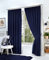 Hachette Thermal Blackout Curtains Pencil Pleat Tape Top Including Pair of Tiebacks (Navy Blue, 66 X 90)
