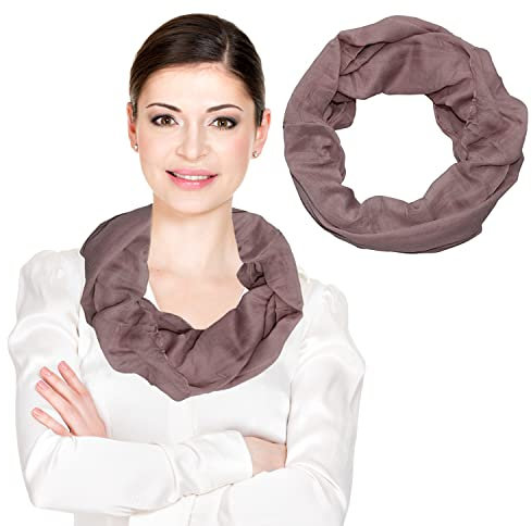 beybey® Modischer Schlauchschal Damen - Praktischer Loop Schal für vielseitige Styles - Loop Schal Damen (altrosa)