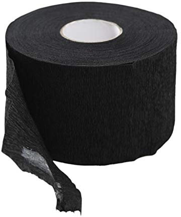 yotijar 1 Rollen Einweg Nackenschutz Papierstreifen Halskrause Rollpapier für Friseure - Schwarz