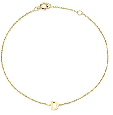 CARISSIMA Damen-Armband Petite Buchstabe 'D' 9kt verstellbar 15-18cm