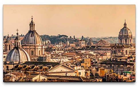 Bilder XXL Skyline von Rom 120x70cm Wandbild auf Leinwand