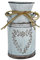 Fiori in Metallo - Vaso Rustico Stile Francese Paese Primitivo, Brocca Vintage, Secchio di Latta per La Decorazione Domestica e del Giardino