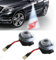 Duleutgnu 2pcs LED Seite unter Spiegel Ghost Projektor Licht Logo Willkommenslicht Auto Ersatz Rücklicht Zubehör Weiße Glaslinse (Round-ST)