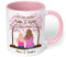 Mama Tochter Tasse mit Spruch - Aussehen und Namen anpassbar - personalisierte Kaffee-Tasse als Geschenk zum Muttertag - für Mama - innen Rosa