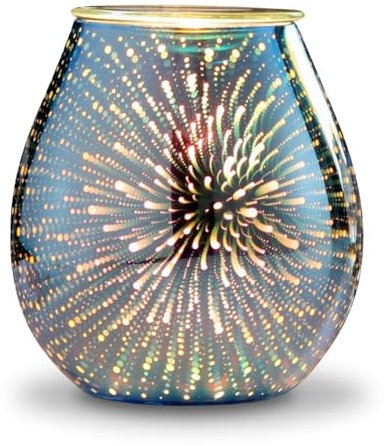 Zen'Arôme - Duftwachsbrenner Calorya n°6 - Elektrischer Duftbrenner für parfümiertes Fondant - Duftlampe mit Dimmer und abnehmbarer Schale - Original 3D-Effekt-Dekor, Farbige Raumbeleuchtung
