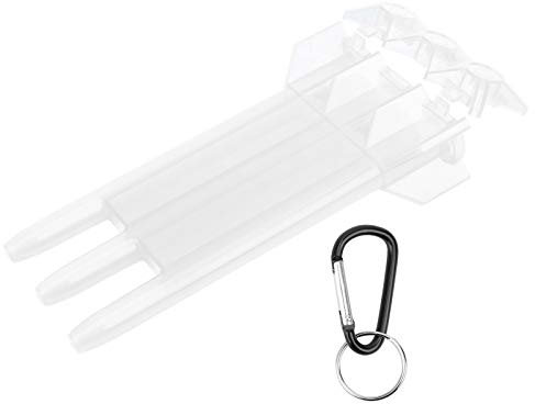01 Dart Case, Professionelle Dart Aufbewahrungsbox 3 Hülle Einfach zu tragen Universell Tragbar Hochwertiges ABS für alle Arten von Darts im Freien(Transparent White)
